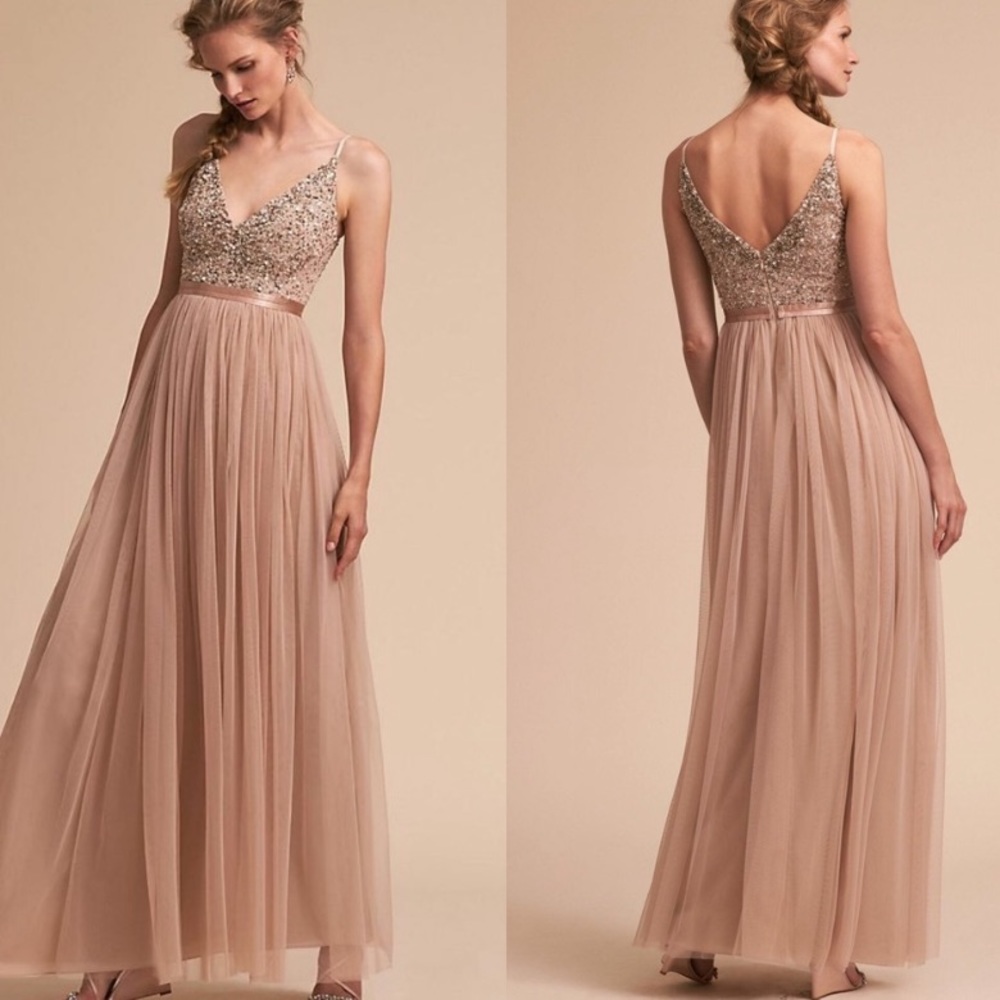 NWOT BHLDN Anthropologie Avery Dress (Blush)